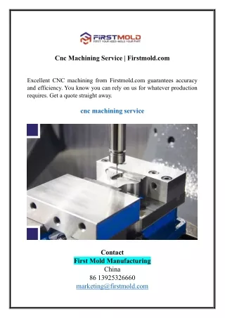 cnc machining service firstmold com