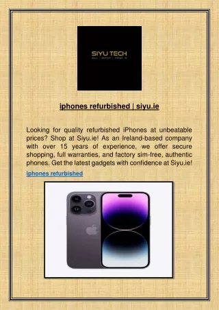 iphones refurbished | siyu.ie