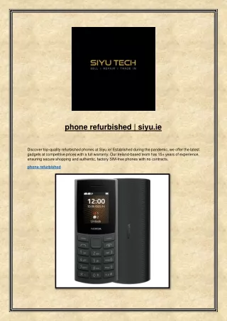 phones refurbished | siyu.ie