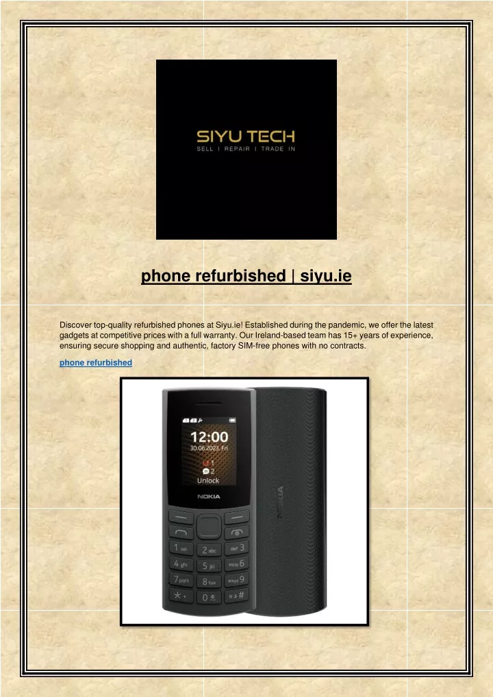 phone refurbished siyu ie