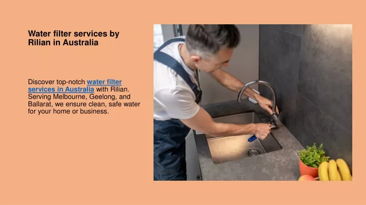 water filter services by rilian in australia