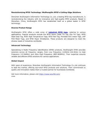 Shenzhen WuShangXin Information Technology Co.,Ltd