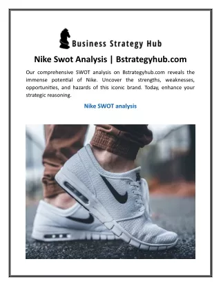 Nike Swot Analysis Bstrategyhub