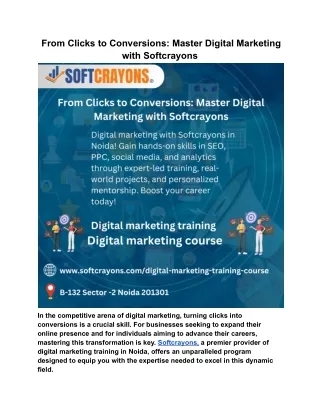 from clicks to conversions master digital