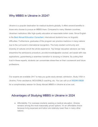 Study MBBS in Ukraine: Your Pathway to a Global Medical Career