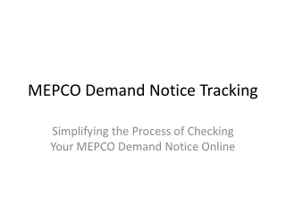 mepco demand notice tracking