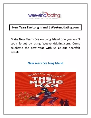 New Years Eve Long Island | Weekenddating.com