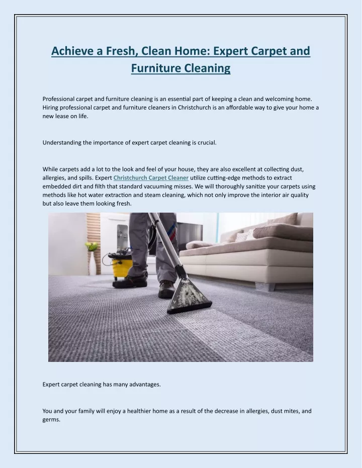 achieve a fresh clean home expert carpet