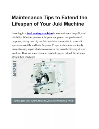 maintenance tips to extend the lifespan of your