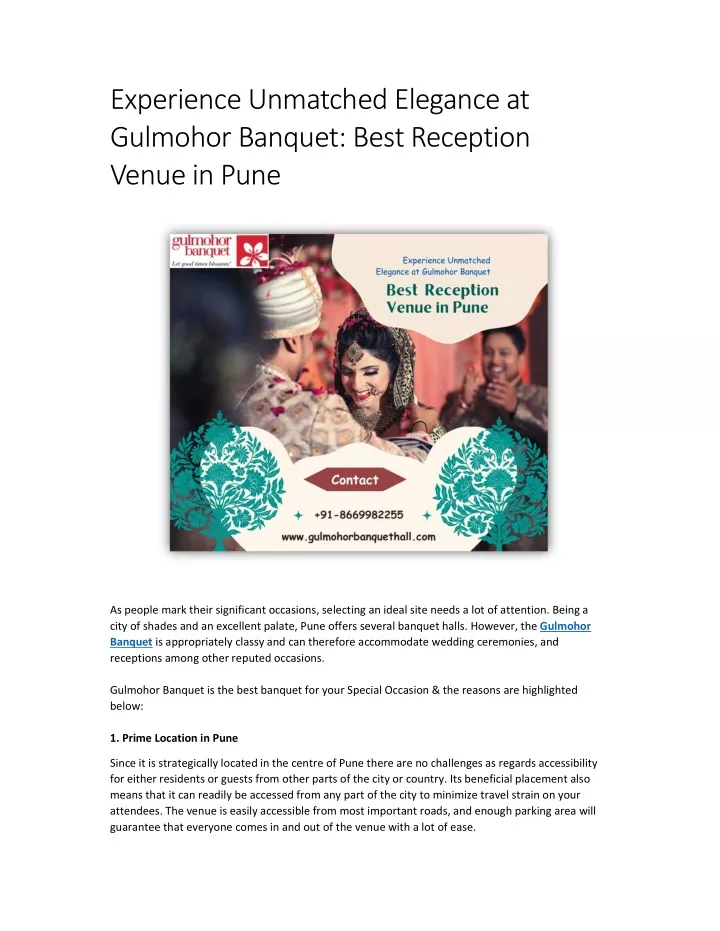 experience unmatched elegance at gulmohor banquet