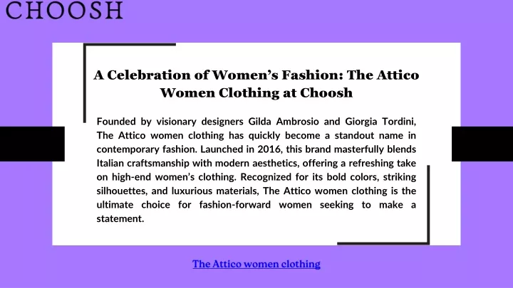 a celebration of women s fashion the attico women