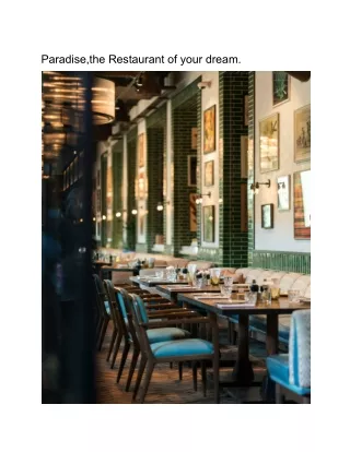 the paradise restaurant