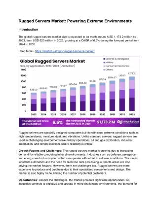 Rugged Servers Market: Built to Last, Built to Perform