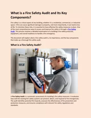 What is a Fire Safety Audit and Its Key Components
