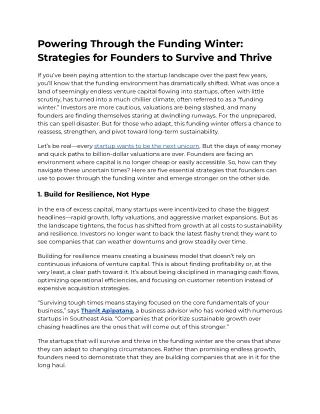 Powering Through the Funding Winter_ Strategies for Founders to Survive and Thrive