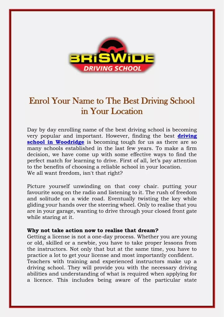 enrol enrol your name your name to to the best