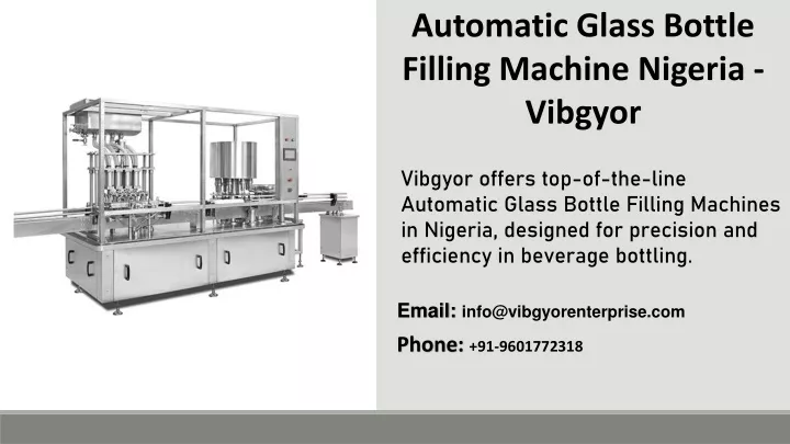 automatic glass bottle filling machine nigeria