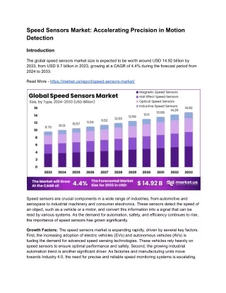 Speed Sensors Market: Optimizing Performance in Electric Vehicles