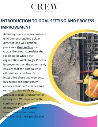 Enhancing Success Through Goal Setting and Process Improvement