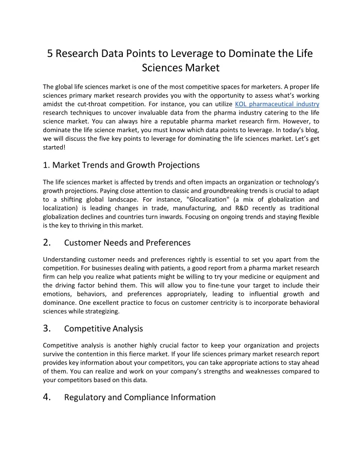 5 research data points to leverage to dominate