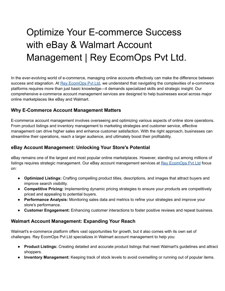 optimize your e commerce success with ebay