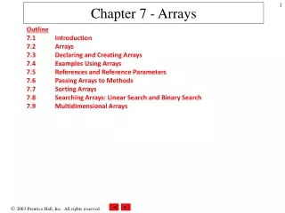 chapter 7 arrays