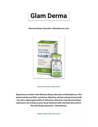 Revolax Deep Lidocaine | Glamderma.com