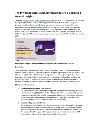 the privileged access management industry