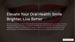 Elevate Your Oral Health: Smile Brighter, Live Better