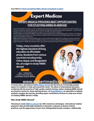 expertmedicos best consultants mbbs abroad