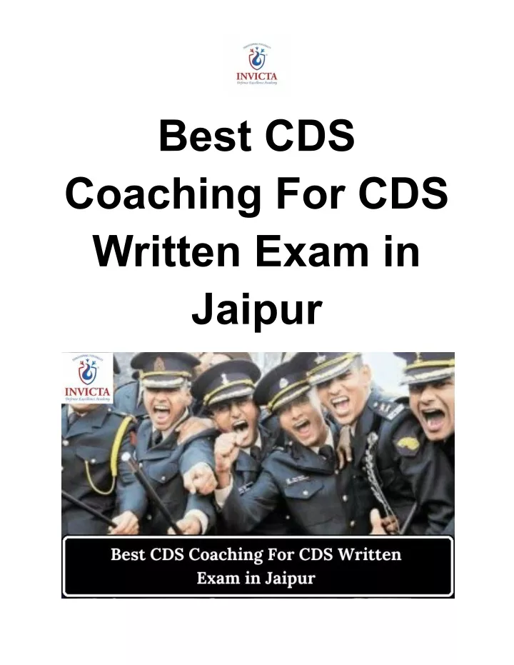 best cds coaching for cds written exam in jaipur