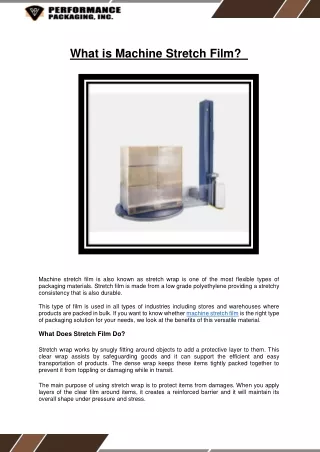 what is machine stretch film