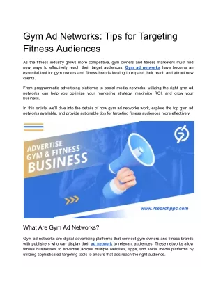 Gym Ad Networks_ Tips for Targeting Fitness Audiences