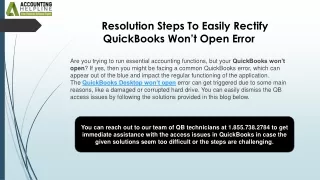 Step-by-Step Solutions for QuickBooks Won’t Open