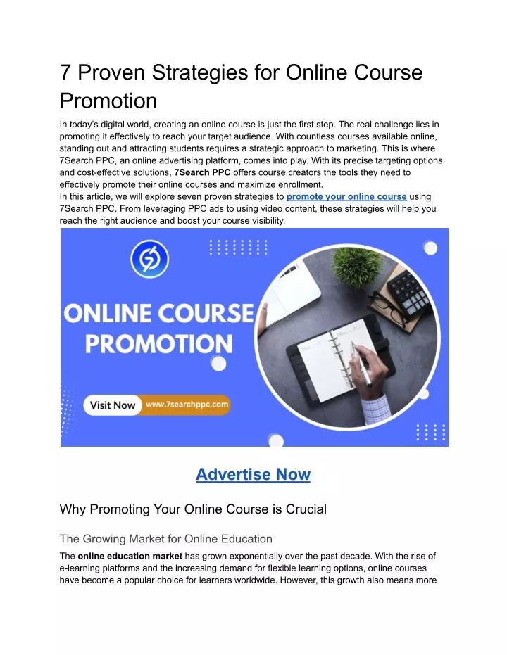 7 proven strategies for online course promotion