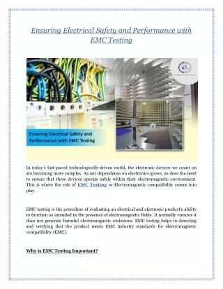 ensuring electrical safety and performance with