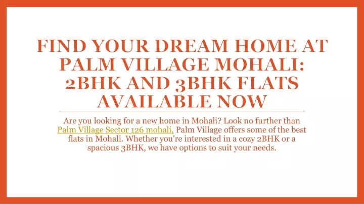 find your dream home at palm village mohali 2bhk and 3bhk flats available now