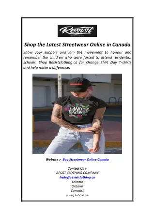 Shop the Latest Streetwear Online in Canada