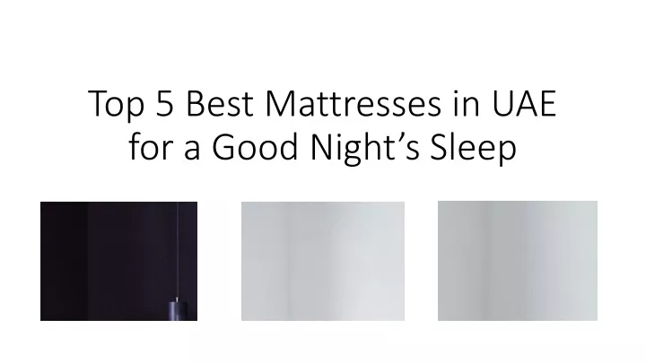 top 5 best mattresses in uae for a good night s sleep