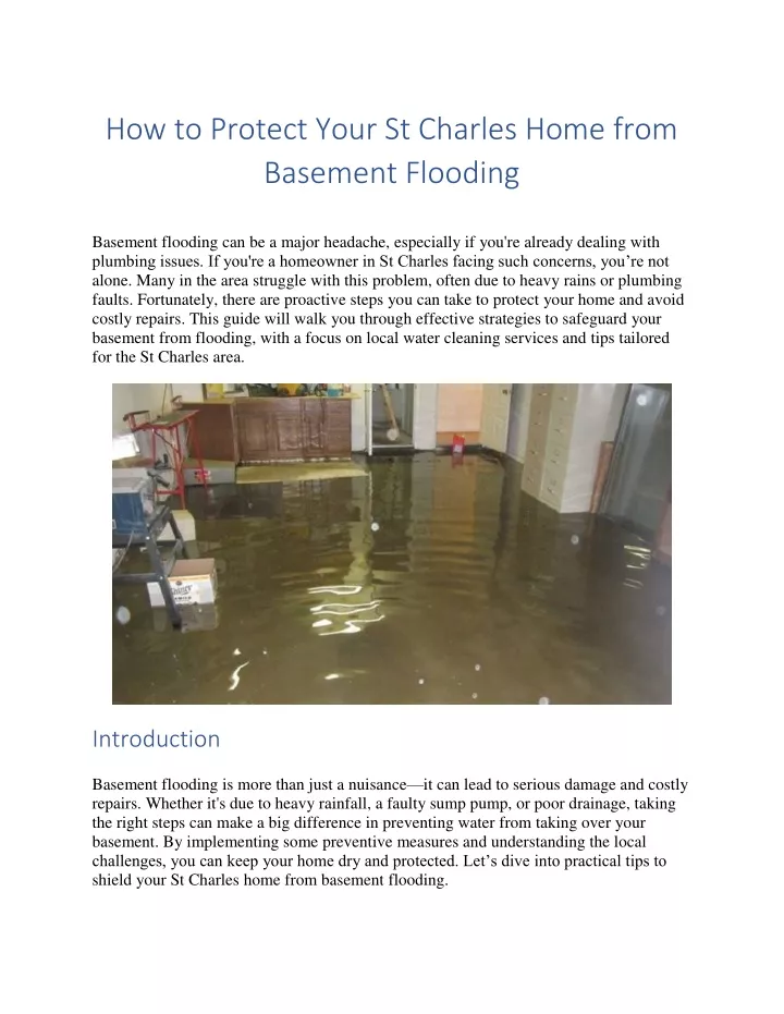 how to protect your st charles home from basement