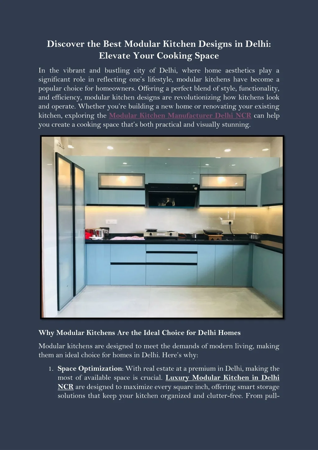 PPT - Discover the Best Modular Kitchen Designs in Delhi Elevate Your ...