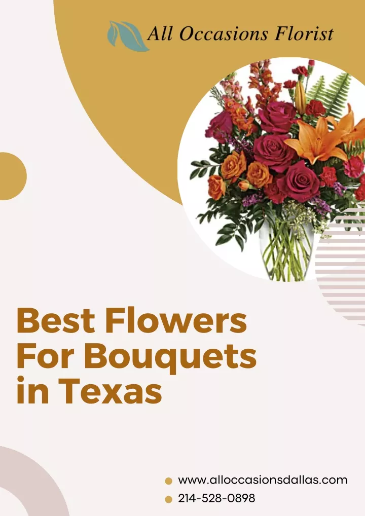 best flowers for bouquets in texas