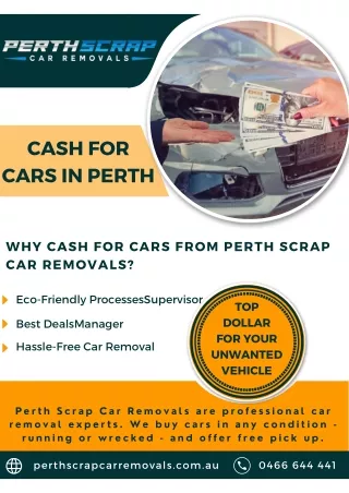 Cash for Cars Perth - Get Top Dollar for Your Unwanted Vehicles