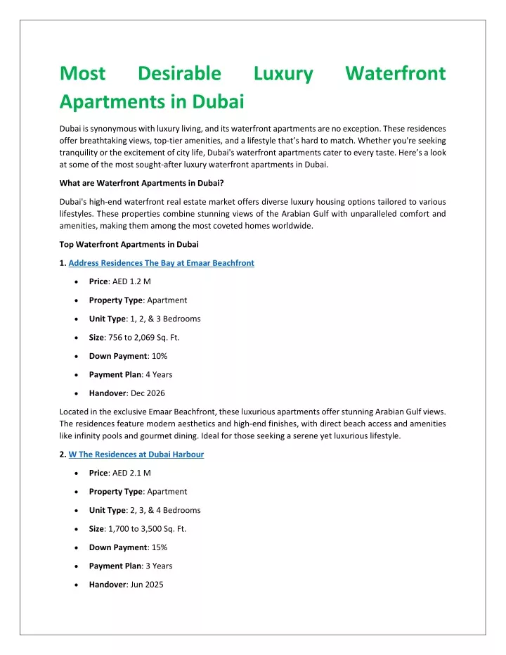 most apartments in dubai