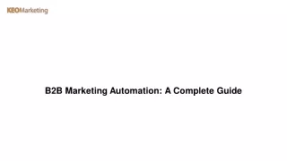 b2b marketing automation a complete guide