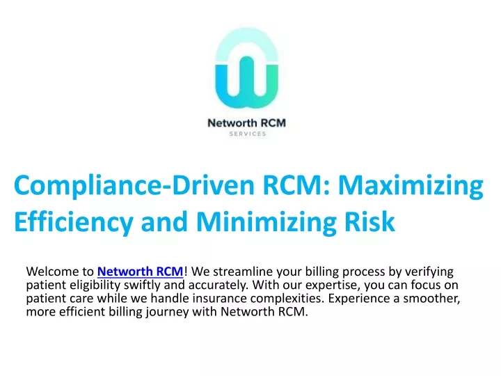 compliance driven rcm maximizing efficiency and minimizing risk