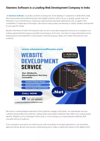 stamens software is a leading web development