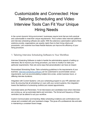 customizable and connected how tailoring
