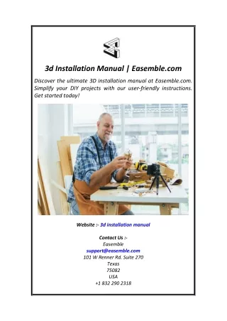 3d Installation Manual  Easemble.com