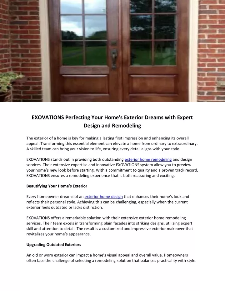 exovations perfecting your home s exterior dreams